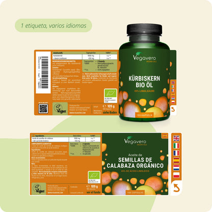 Aceite de Semilla de Calabaza Cápsulas Orgánico