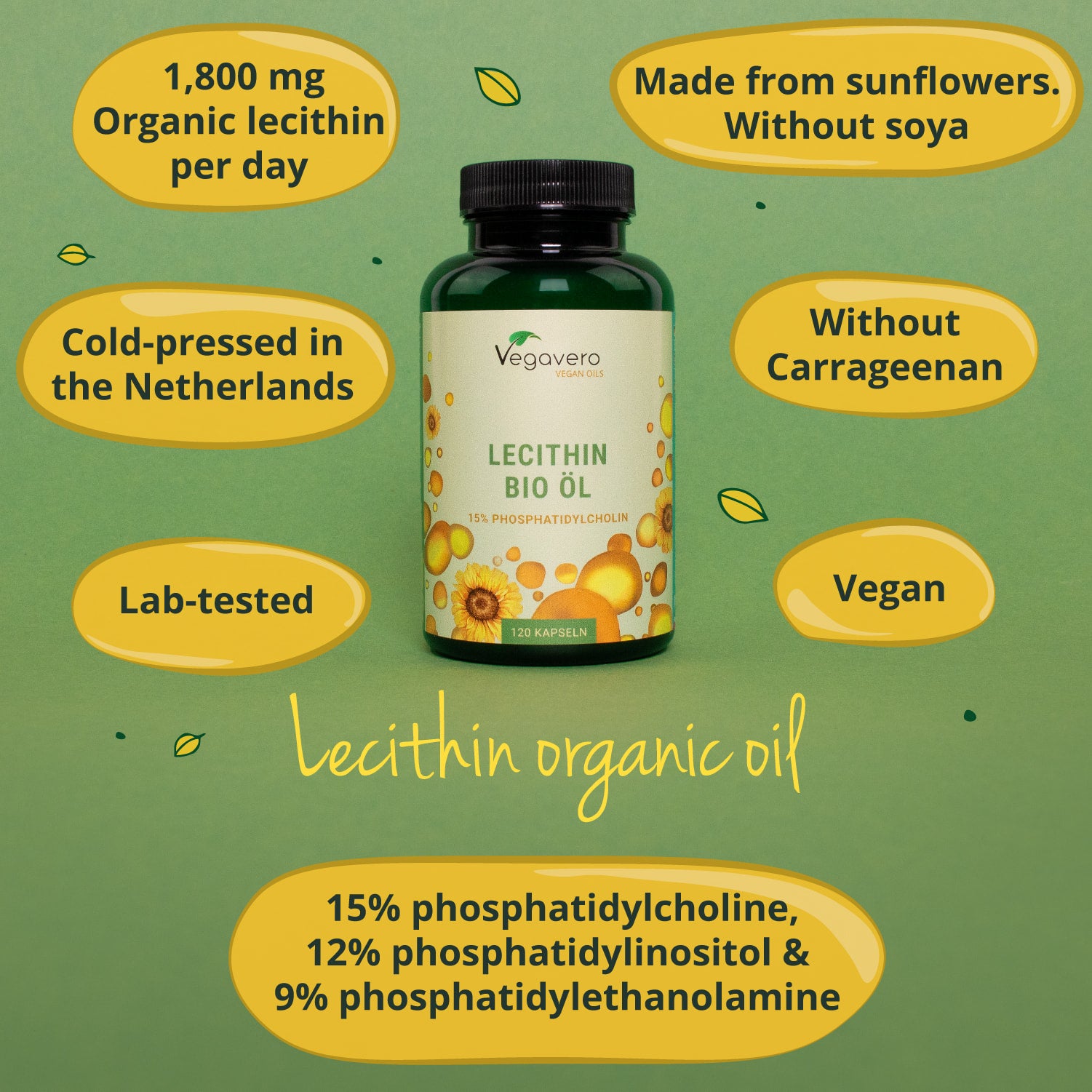 Lecitina Aceite Cápsulas Orgánico