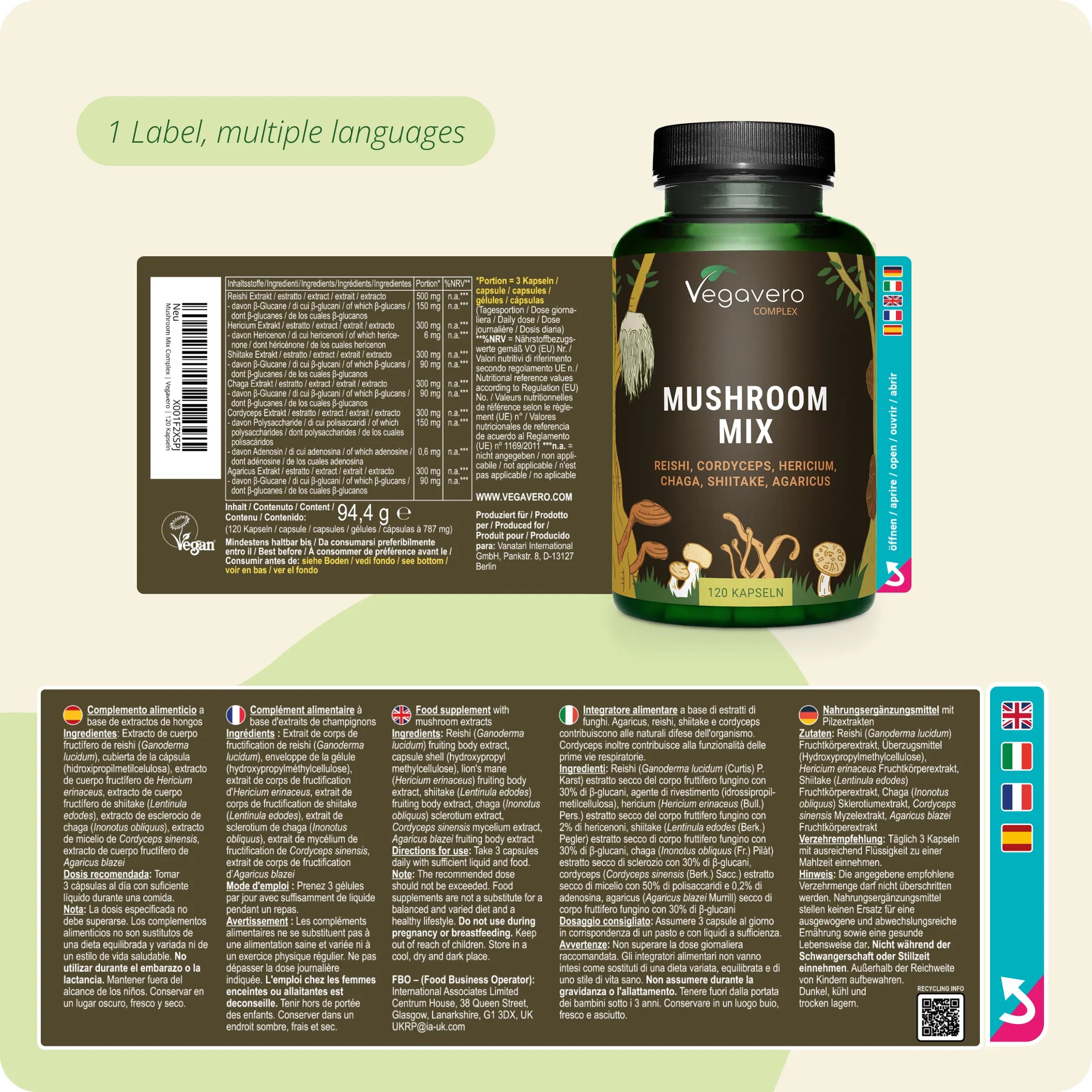 Mushroom Mix Complex Cápsulas