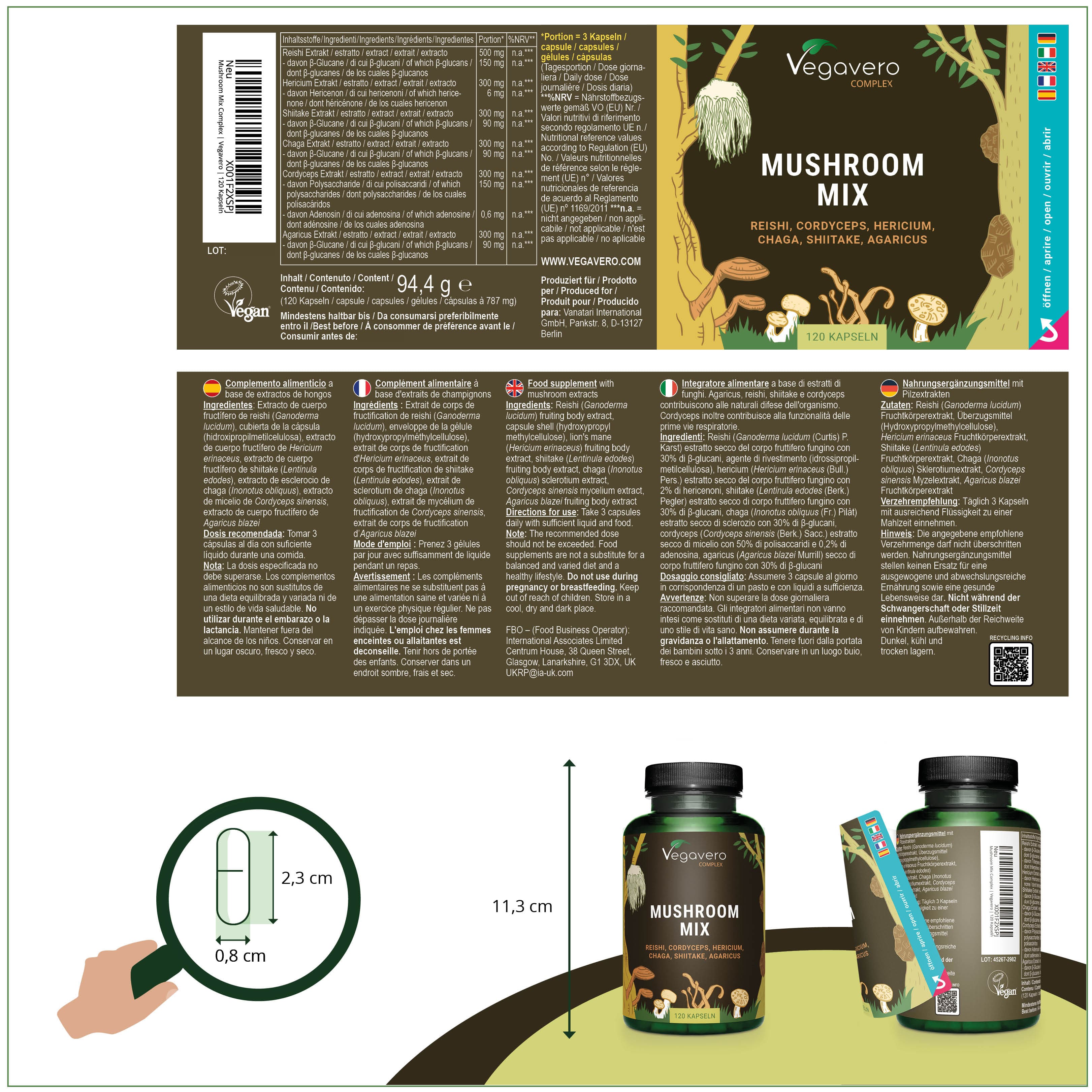 Mushroom Mix Complex Cápsulas