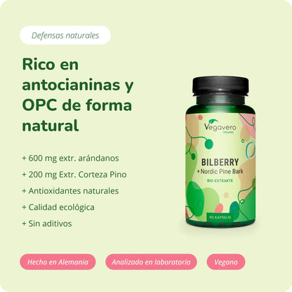 Arándano + Corteza de Pino Extractos Cápsulas Orgánico