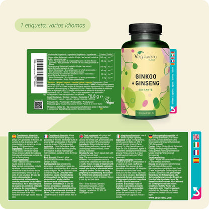 Ginkgo + Ginseng Extracto Cápsulas