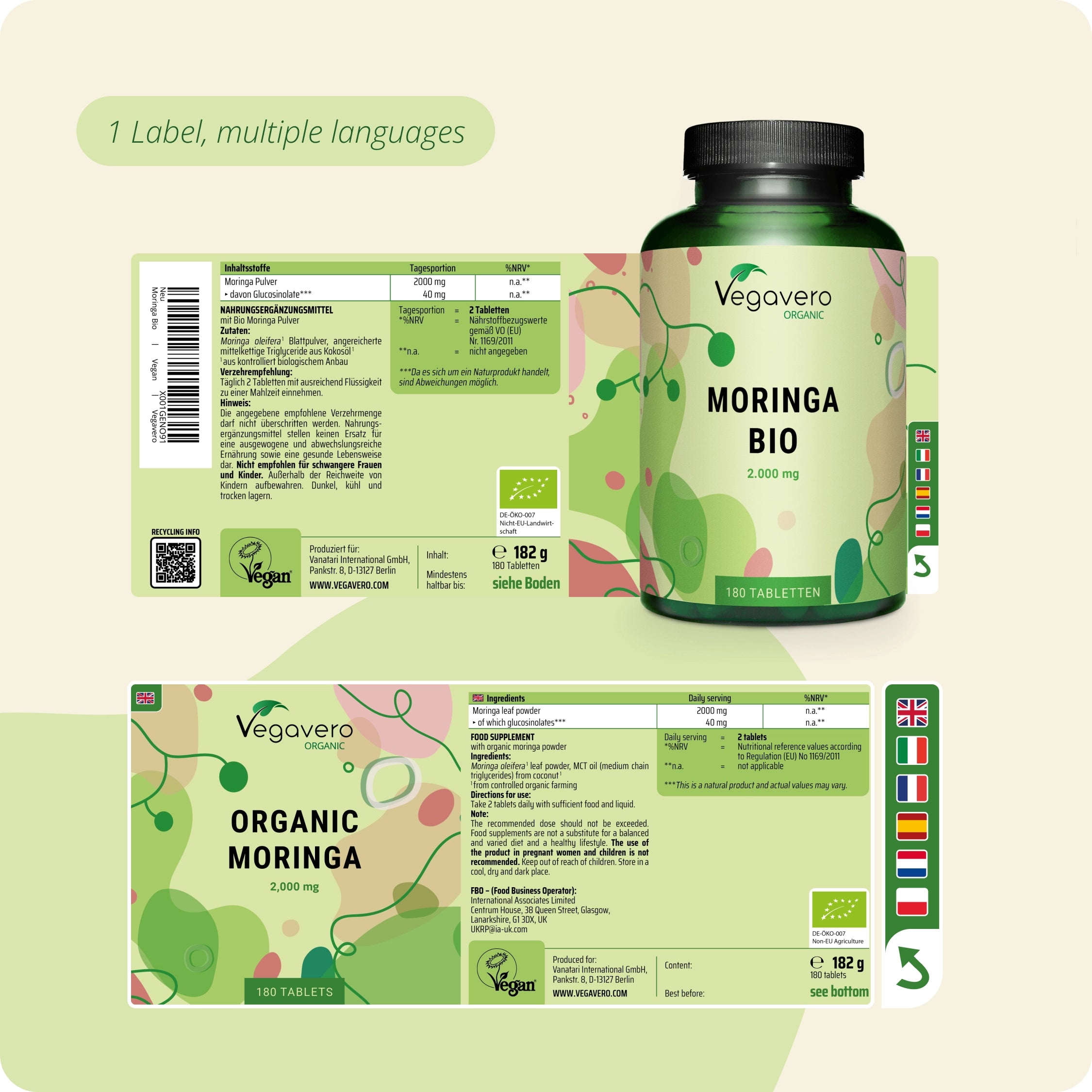 Moringa Oleifera Comprimidos Orgánico