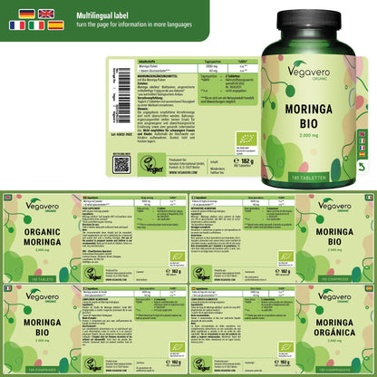 Moringa Oleifera Comprimidos Orgánico