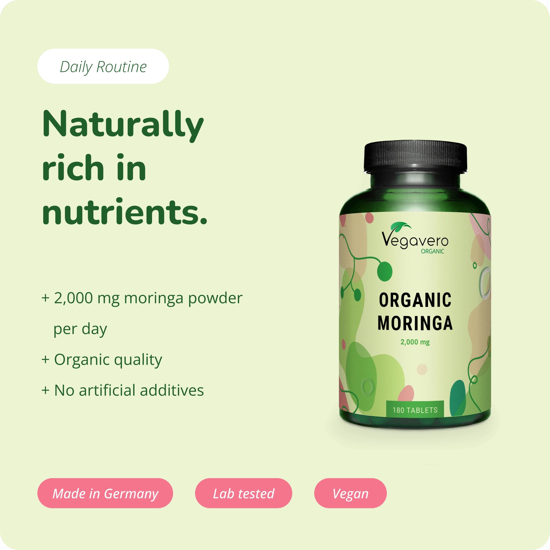 Moringa Oleifera Comprimidos Orgánico