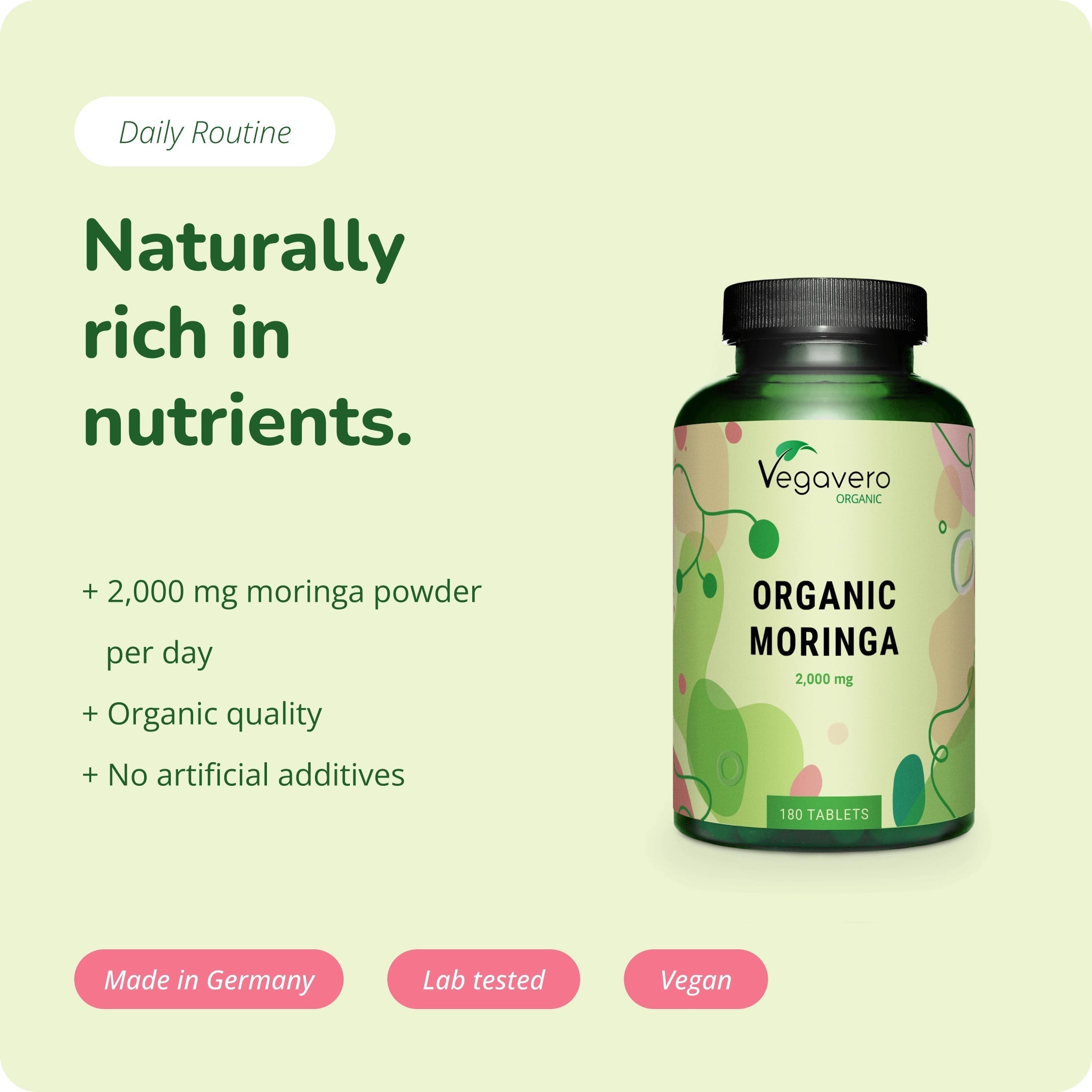 Moringa Oleifera Comprimidos Orgánico