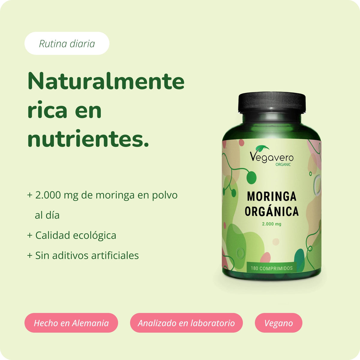 Moringa Oleifera Comprimidos Orgánico