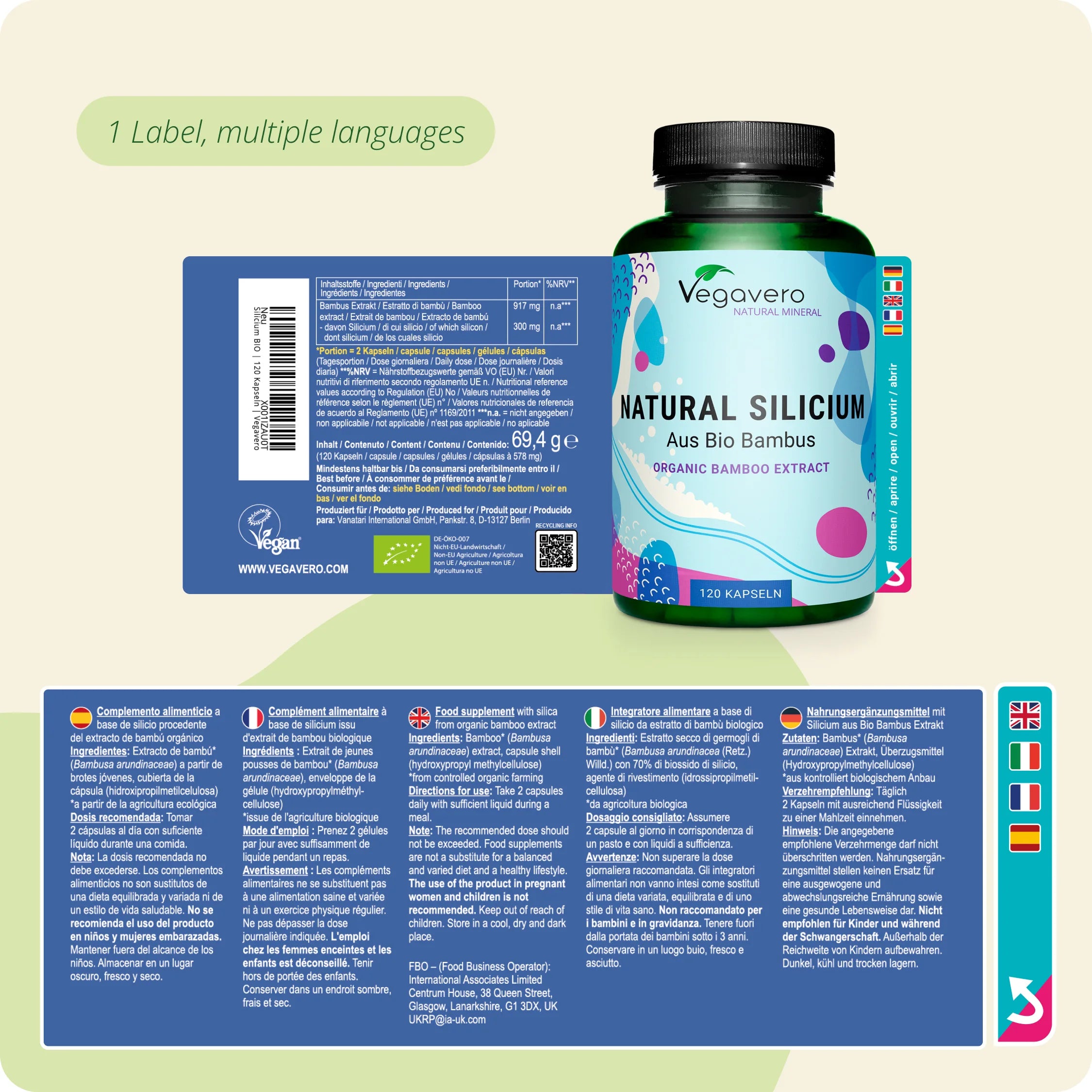 Silicio Natural Cápsulas Orgánico