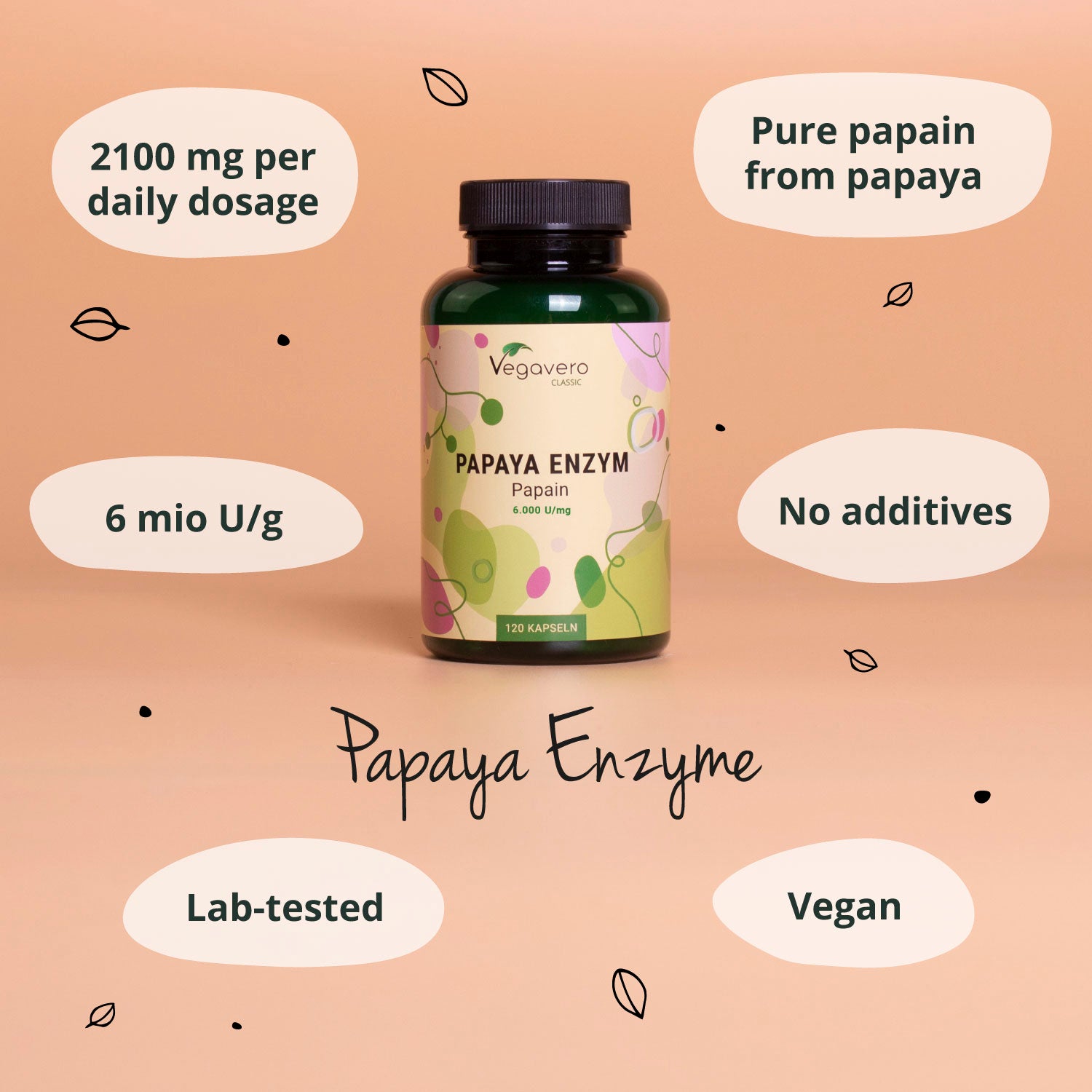 Papaya Enzimas Cápsulas