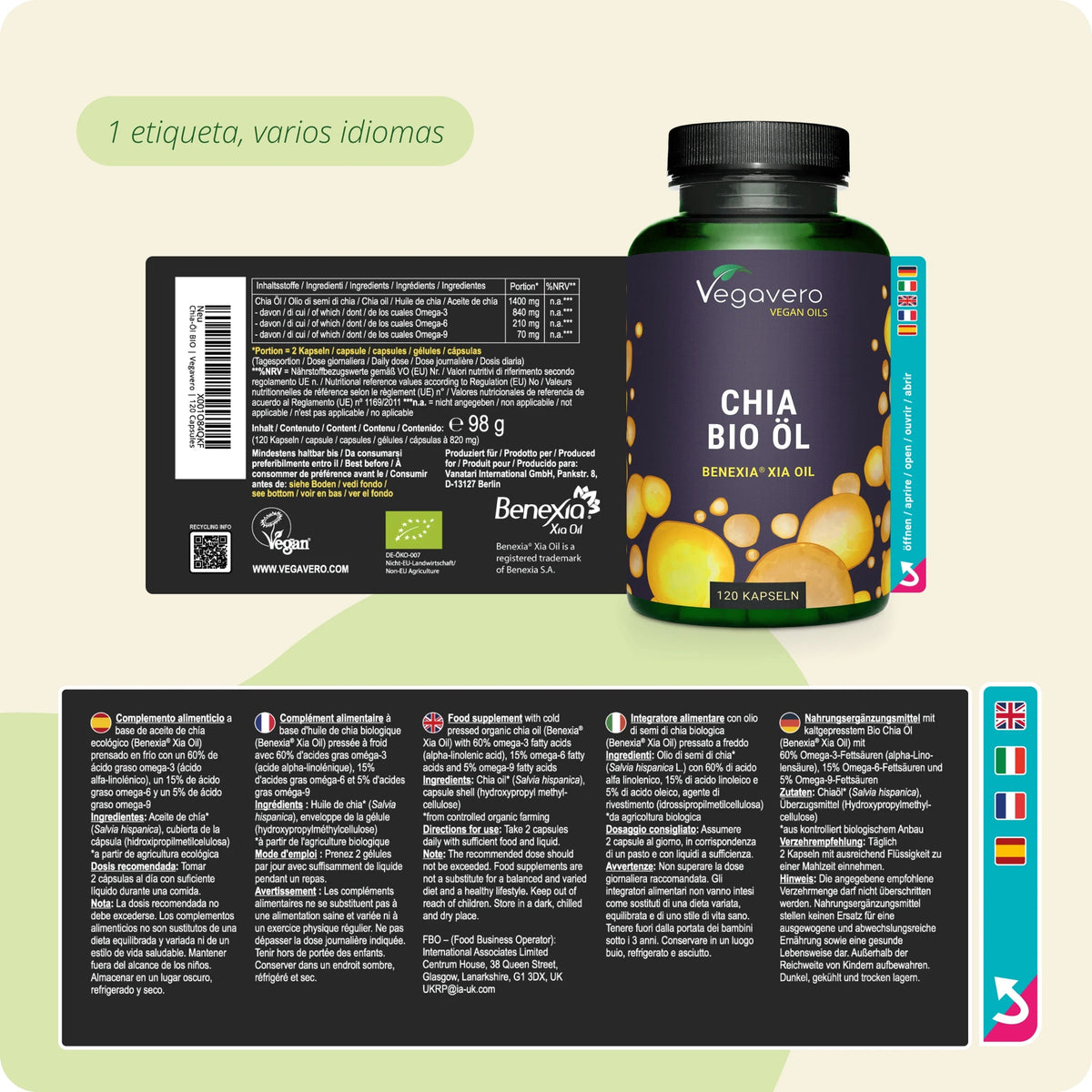 Aceite de Semilla de Chía Cápsulas Orgánico