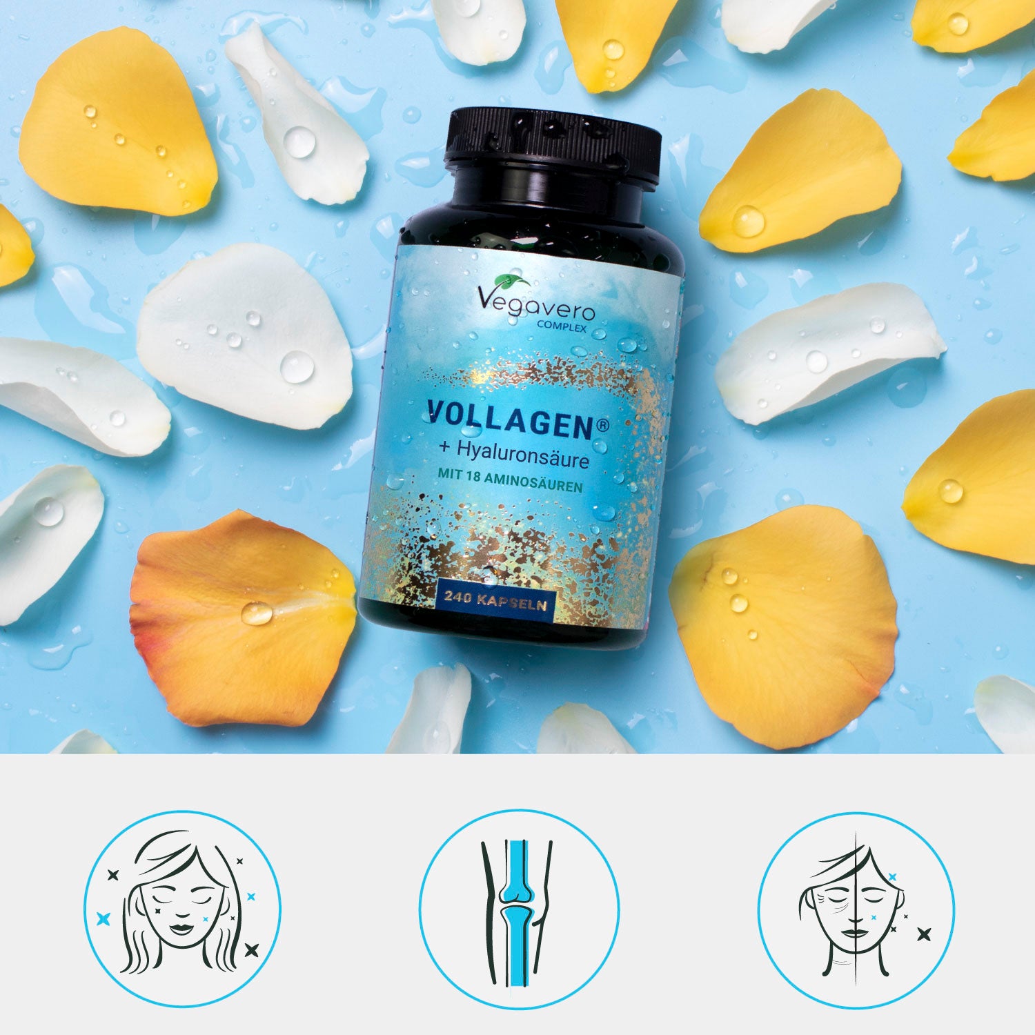 Vollagen + Ácido Hialurónico Complex Cápsulas