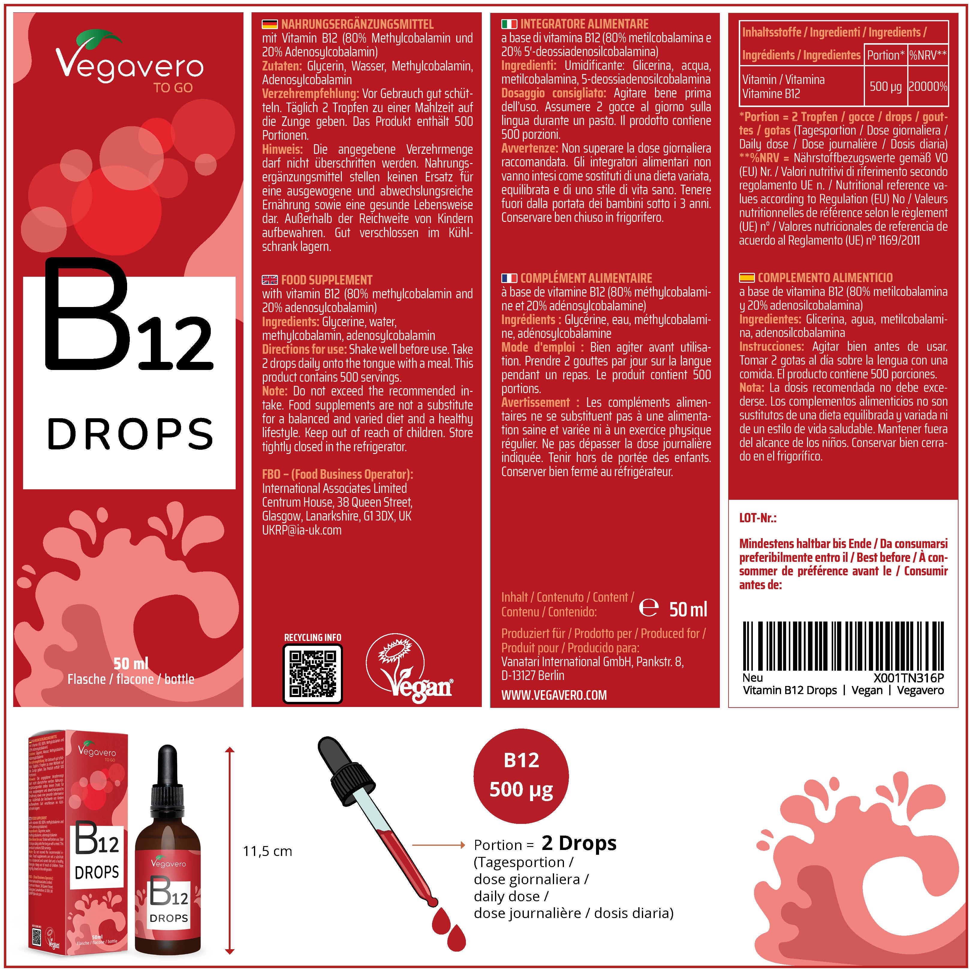 Vitamina B12 en Gotas