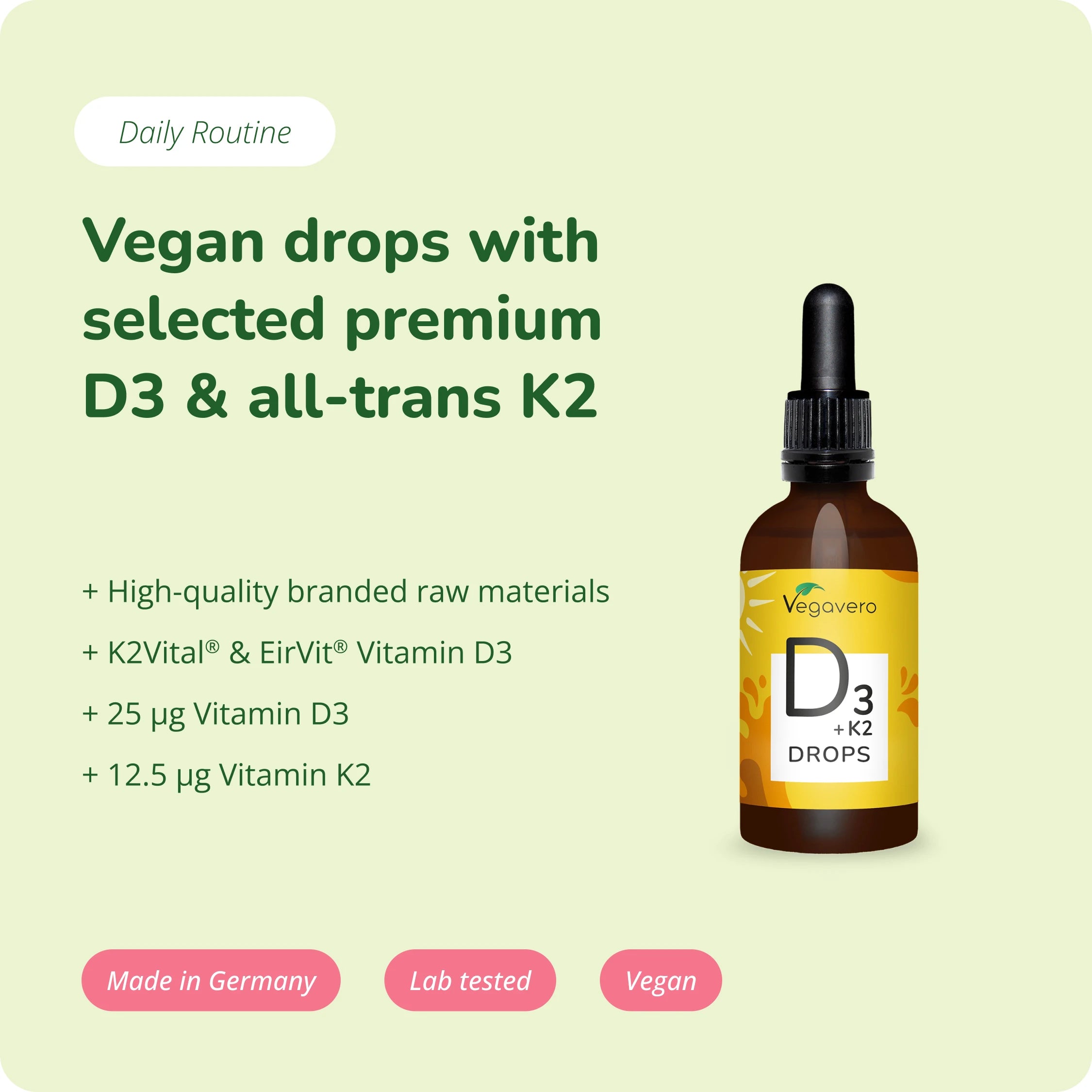 Vitamina D3 + K2 en Gotas