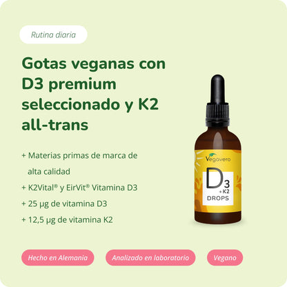 Vitamina D3 + K2 en Gotas