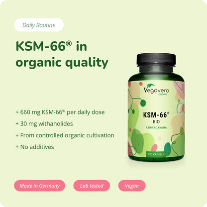 Ashwagandha KSM-66  Extracto Cápsulas Orgánico