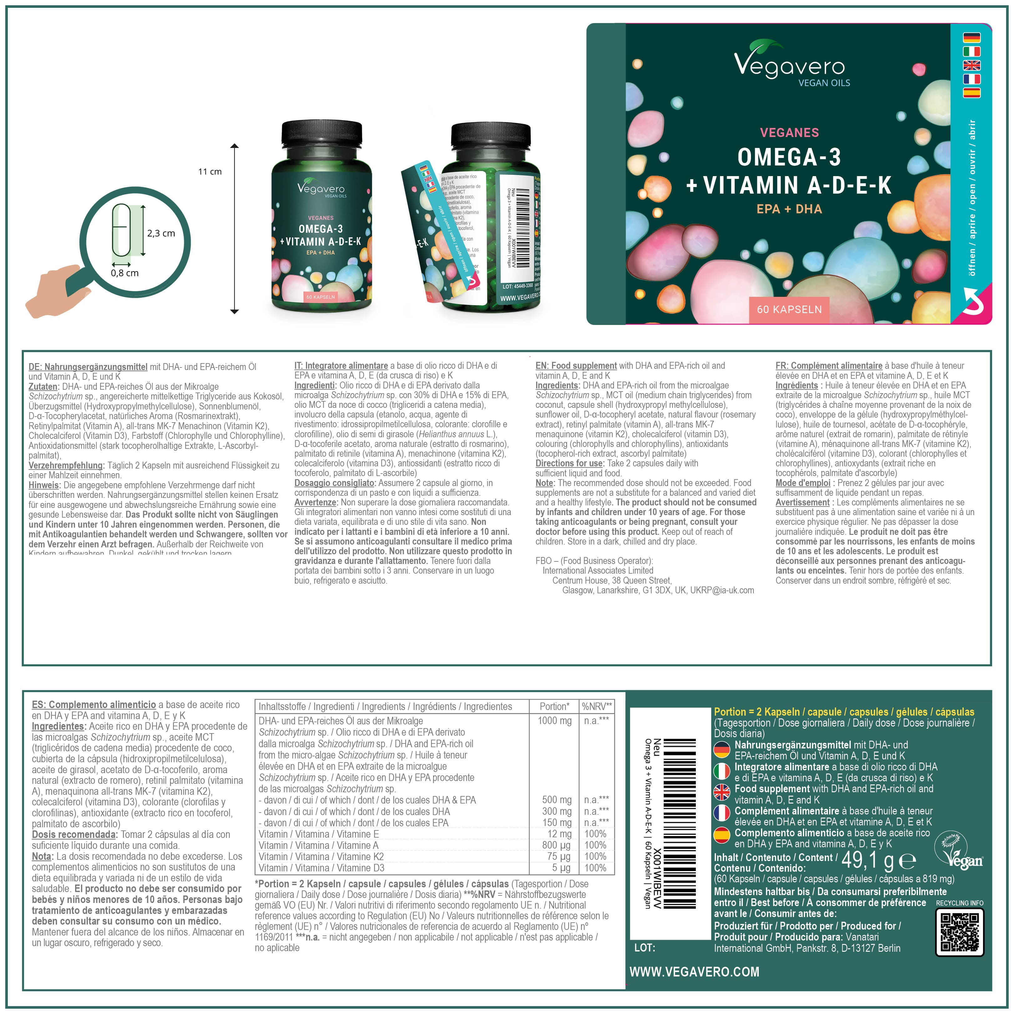 Omega 3 + ADEK Aceite Cápsulas