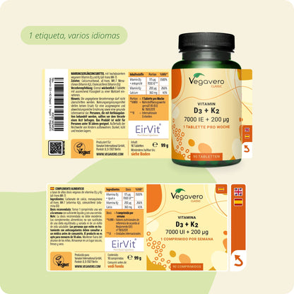 Vitamina D3 + K2 Depot Comprimidos