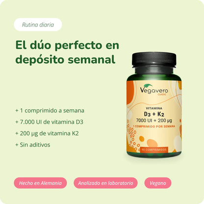 Vitamina D3 + K2 Depot Comprimidos
