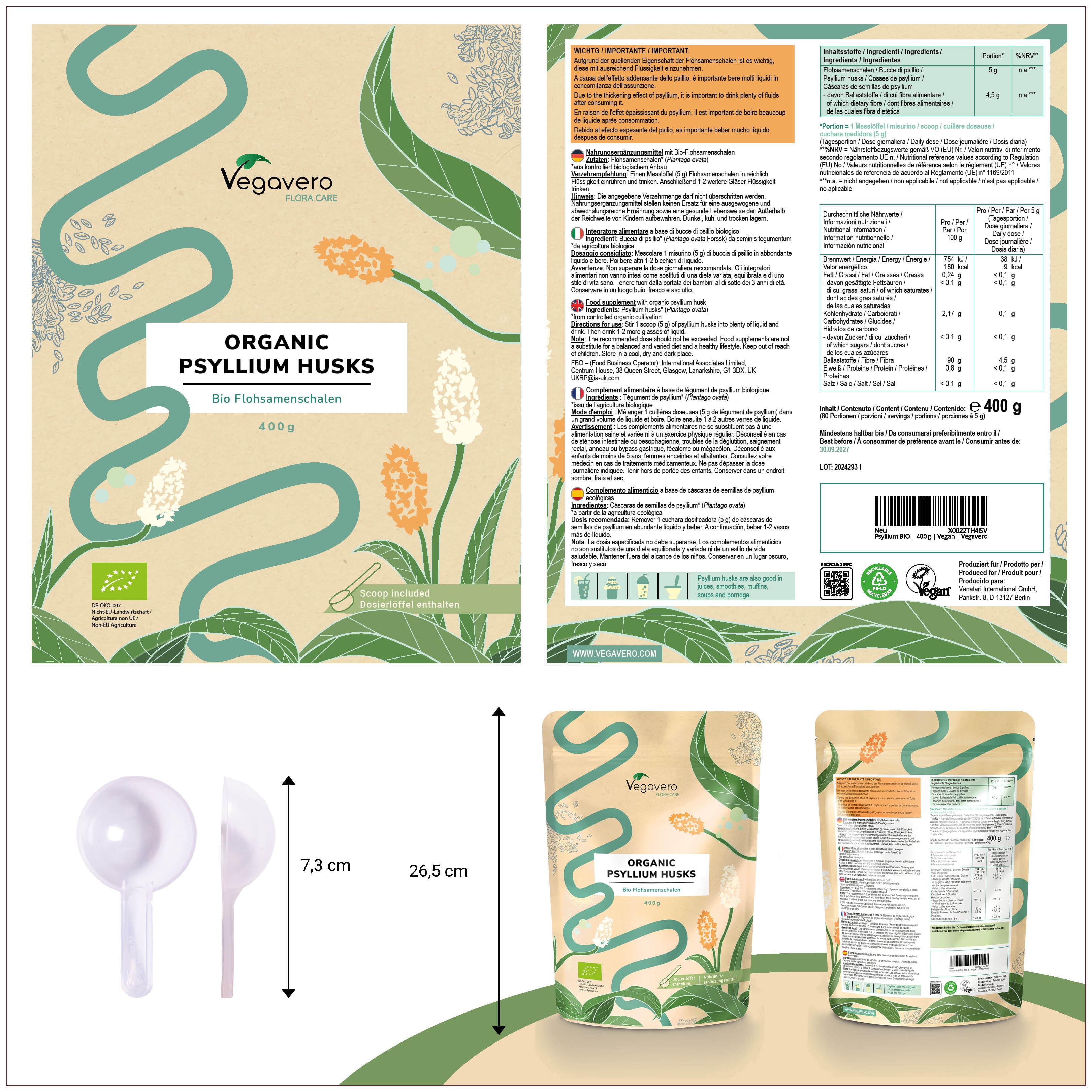 Cáscaras de Psyllium Orgánico