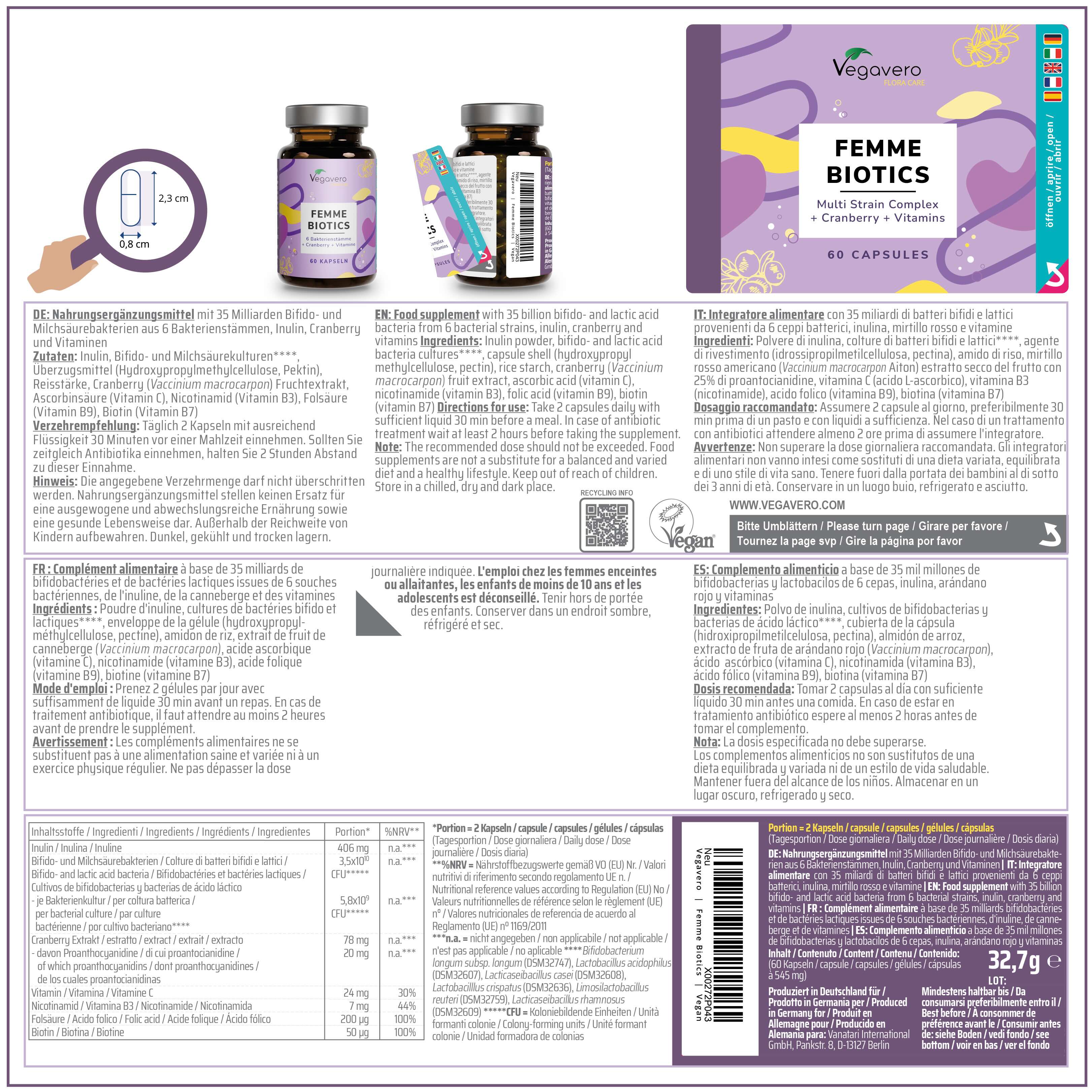 Femme Biotics Cápsulas