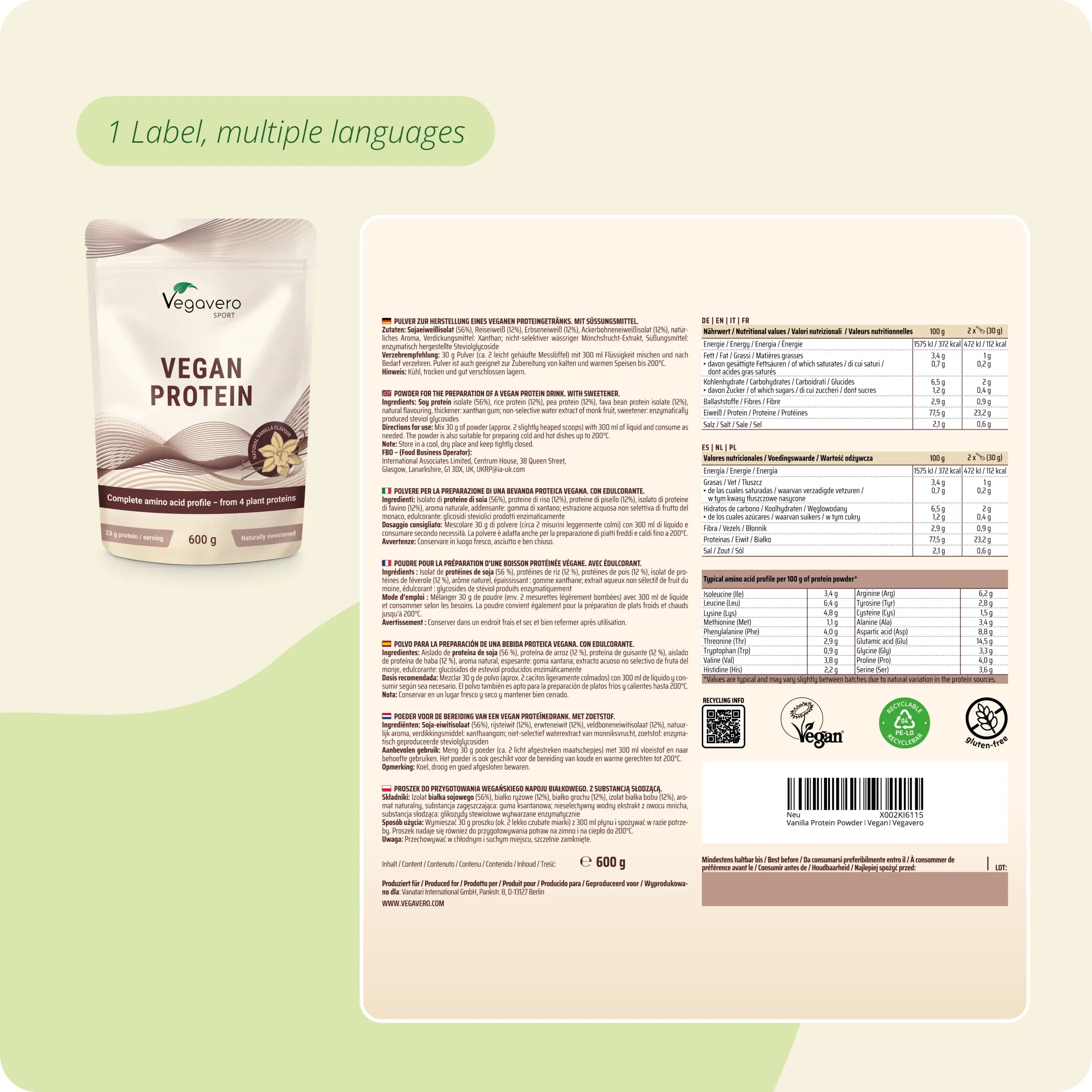 Proteína Polvo Vainilla