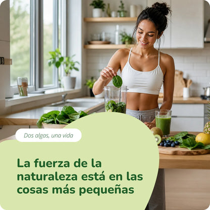 Spirulina + Chlorella Cápsulas Orgánico